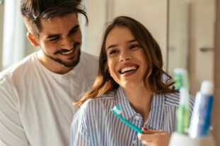 Brush your teeth for clean teeth